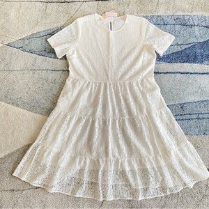 Kestan The Day Dress in White Floral Lace NWT Sz L (b2)